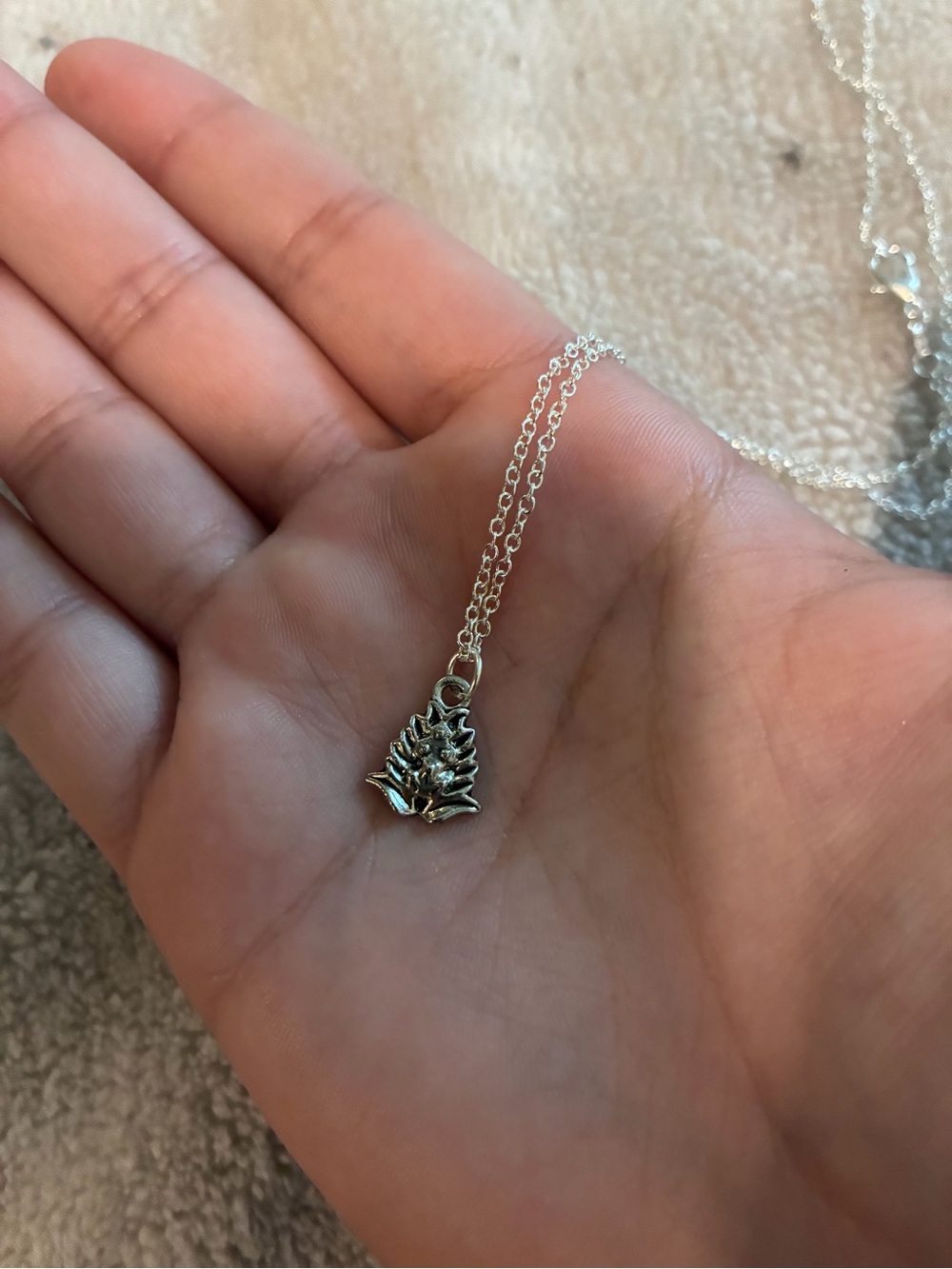 Vintage Tiny Pine Cone Necklace, Silver Pine Cone Charm Pendant, Woodland Winter